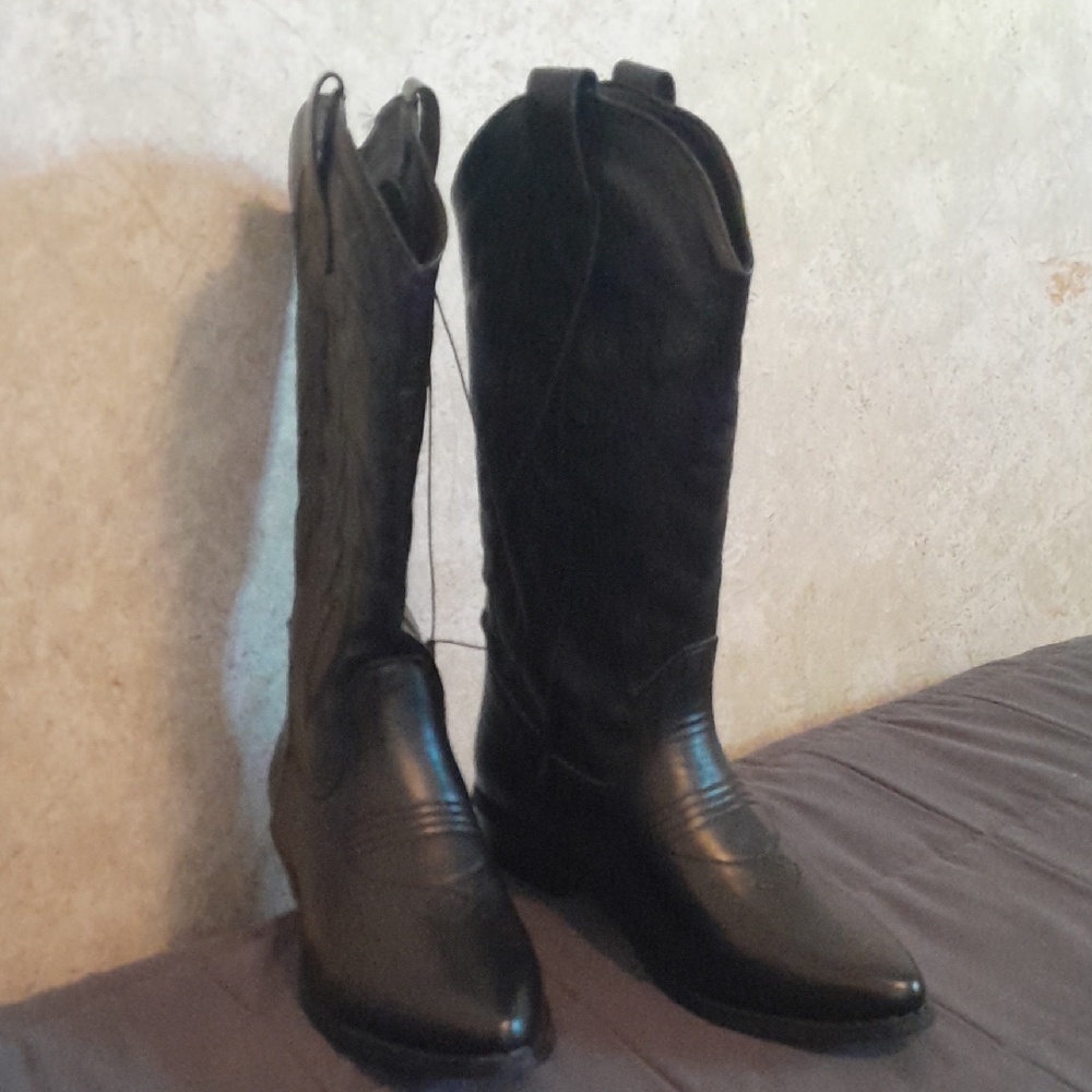 Streetwear Society Black Cowboy Boots